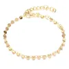 Anklets Classic Women Anklet Armband Foot Jewelry Gold Color Chain Simple Brand Design Fashion for Girl Gift305Z