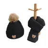 Almohadas Gorro para niños Conjunto de bufanda Punto de invierno Niños y niñas Versión cálida Niños Bebé Lana 231031