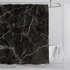 Shower Curtains Grey Gold Marble Abstract Modern Bathroom Decoration Waterproof Washable Fabric Bathtub Deluxe Standard Curtain 180 231031