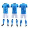 Andra sportvaror 100 Polyester Quick Dry Mesh Fabric Soccer Suits Breathe Elastic Men Football Jerseys Professional Custom Kids Uniform 231030