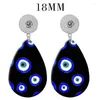 Orecchini pendenti MOM Ragazze Occhi azzurri 12mm 18mm Bottone a pressione Goccia Acrilico Eardrop Ear Stud Gioielli fai da te V2240