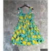 فساتين على طراز الشارع 2022 مصمم فستان فاخر أوروبي تصميم أخضر مؤسسة مكياج الليمون من القطن ب.