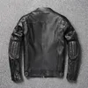 Herren Leder Faux Vintage Gelb Braun Echtes Rindsleder Echte Jacke Männer Motorrad Mantel Herren Biker Kleidung Frühling Herbst Asiatische Größe 6XL 231031