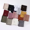 Vêtements ethniques Musulman Crinkle Côtelé Jersey Strass Hijab Plaine Écharpe Crêpe Doux Châles Islamiques Wraps Bandeau Voile Femme Musulman