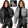 Giubbotti da donna Inverno Donna Solid Bubble Corto Crop Cappotti Puff Ladies Down Thick Warm Bomber Puffer Abiti femminili 231031