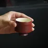 Tasses soucoupes théière en céramique japonaise rétro tasse à pied haut ménage aubépine rouge maître unique