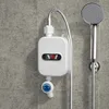 バスルームシャワーヘッドタンクレスウォーターヒーターサーモスタットヘッドセット温度調整可能な家庭用防水インスタント暖房機231030