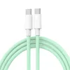 USB-C till USB-C 20W PD Charger Data Cable Type-C till Type-C 1M 3ft 2M 6ft flerfärgad färgglad flätad nylonkabel för smart telefon