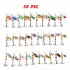 Fishing Accessories ZWICKE 30pcs Spinner Lure Kit Metal Sequin Spoon Hard Bait Wobblers Set Tackle Isca Atificial Pesca 231030