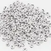 Chongai 300pcs okrągłe akryl arabski litera alfabetu luźne koraliki mieszanki litery do biżuterii Making DIY Pereads Akcesoria 4x7mm Y200730241M