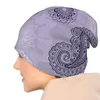 Bérets violet motif Paisley Bonnet Homme extérieur chapeau mince Style Skullies bonnets casquettes pour hommes femmes chapeaux en coton créatifs