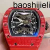 Richasmiers Watch Ys Top Clone Factory Watch Carbon Carbon Tommatic Watch Manual 45x38.9mm Red 8 Redcr05n2Z2