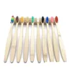 Wegwerptandenborstels 50 stuks Natuurlijke biologisch afbreekbare bamboe tandenborstel Herbruikbare houten zachte haren Tandenborstel Milieuvriendelijke mondverzorging Dhzb2