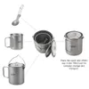 Camp Kitchen Lixada Pot Camping Water Cup Mug Lightweight 750ml 350ml Spork Outdoor Tableware 231030