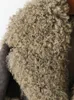 모피 코트 여성 가을 ​​겨울 자켓 오토바이 가죽 자켓 토끼 모피 린너 두꺼운 따뜻한 외부웨어 오버 코트 탑