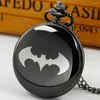 Montres De poche personnalisées, collier imprimé chauve-souris, pour garçons et enfants, pendentif à Quartz, horloge, cadeau Reloj De Bolsillo