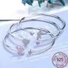 Original 925 Sterling Silber Armband Schmuck Mode CZ Zirkon Schmetterling Armband Für Frauen Geschenk Edlen Schmuck Alle-Spiel SL180187N