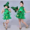Aile Eşleşen Kıyafet Kızlar Çocuklar Çocuklar Yeşil Noel Ağacı Kostüm Cosplay Props Hat Elf Fantezi Elbiseler 231030