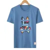 Psychologic Bunny Camisa para Hombre Camiseta con Estampado de Conejo Carta de Moda Camiseta Informal de Manga Corta de Verano para Hombre Ropa de Mujer Asian Psyco Bunny Physcho Bunny 598