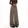 Women's Pants Korean Women Loose Suit Wide Leg Elegant Office Lady Casual Straight Trousers Fashion High Waist Solid Baggy Q683