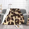 Blankets Luxury Leopard Print Air Conditioning Blanket Soft Warm Light Thin Animal