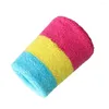 Wrist Support Striped Cotton Sports Sweatband Tennis Running Basketball Wristband Sport