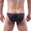 Underbyxor män trosor denim tryckt jockstrap thongs underkläder slip homme andningsbar bugle påse trosor låg midja bikini tanga