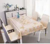 Tischdecke, PVC, vergoldete Spitze, Tischdecke für Zuhause, EL, bedruckt, wasserdicht, verbrühungs- und ölbeständig, Live-Übertragung