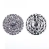 Boutons ronds en strass argentés de 25mm, 50 pièces, décoration à dos plat, boucles en cristal pour accessoires de cheveux de bébé, 228h