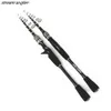 Båtfiskespöar ML Lure Fishing Rod Portable Stream Fishing Telescop Pole Carbon Fiber Telescop Fishing Post Free Frakt Q231031