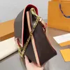 Designer Women Dauphine Lock Large Shoulder Bag France Luxury Brand L 2024 Vintage Monograms Canvas Mönster Crossbody Bags Lady Double Straps Shopping Handväska 34 cm