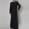 Ubranie etniczne 2023 Muzułmańskie szaty Islamskie mężczyźni Ubrania Arabskie Kaftan Long Rleeve Zipper Loose Abaya Arabia Arabia Dubai Jubba Thobe Musulman