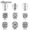 DORAPANG The New 100% 925 Sterling Silver Charm bead Hollowed out pattern Collocation DIY Bracelet & bracele Factory whole232G