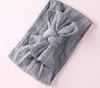 Hair Accessories Bulk 300pclot born Kids Cable Knit Wide Nylon Headbands Knotted Bow Ribbed Headband Girls DHL Free 231031