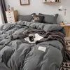 Bedding sets Set Bed Linen 2 Bedrooms Duvet Cover Bedspread on The Sheet Luxury Gray Queen Covers Super King Down Comforter Size 231030