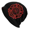 Berets Bombeiro Fire Rescue Skullies Beanies Caps Moda Chapéu Fino Outono Primavera Bonnet Chapéus Homens Mulheres Hip Hop Ski Cap