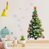 Tapeten, 50 x 70 cm, Weihnachtsbaum-Wandaufkleber, abnehmbarer Kunstaufkleber, Wandaufkleber, Weihnachtsfenster, Schaufensterdekoration, Zimmer, niedliche Aufkleber