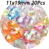 50/100 peças miçangas acrílicas de coração multicolorido estrela borboleta flor contas soltas para fazer joias colar pulseiras acessórios joias da moda