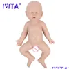 Dolls Ivita WG1528 43cm fl Body Sile Reborn Baby Doll Realistic girl Children for Childrenギフト230710ドロップデビューDhxnv