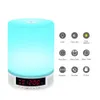 Ana Sayfa Taşınabilir Mini Kablosuz Bluetooth Hoparlör LED Işık Değiştirilebilir Renkler Lamba Çağrıları Müzik Oyuncu Çalar Saat