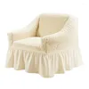 Chair Covers Solid Color Fabric Sofa Cover All-inclusive Seersucker Single Universal Couch For Sofas Home Decoration