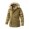 Męskie Parkas ciepłe kurtki parki dla mężczyzn z futrem z kapturem Zimowe odzież moda plus rozmiar na zewnątrz polarowe płaszcze Lind 231030
