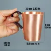 Handcrafted Pure Copper Beer Coffee Mug With Retro Weave Handle Thickened Polishing 260 Breakfast Couples Gift Cup Drinkware