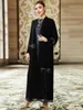 Этническая одежда Ид Джалабия Кафтан Абая для женщин Мусульманское праздничное платье Арабские бриллиантовые абайи Длинные платья Женский халат с кисточками Рамадан Vestidos