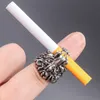2 색 창조적 인 사자 헤드 모양의 담배 담배 홀더 기본 도구 석유 굴착 용 금속 반지 흡연 액세서리