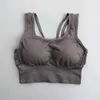 Tenue de yoga Push Up Bralette Soutien-gorge de sport sans couture Gym Top Pad Fitness Antichoc Cross Strappy Sport Tank Sujetador Entraînement