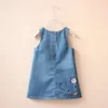 Dancewear Sweet Girls Denim Vest Robe Mignonne Souris Bébé Enfants Enfant Denim Jeans Salopette Sans Manches Enfants Vêtements 2 6Y 231030