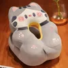 Cushion Decorative Pillow Ice Silk Plush Kawaii Sleeping Cartoon Cat Cushion for Office Chair Waist Backrest Sofa Home Decor Kid Gifts 231031