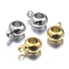 20pcs/lot paslanmaz çelik delik 3 4 5mm altın gümüş cazibesi kolye konektörleri bilezik boncuklar diy bileklik mücevher bulguları mücevher yapımjewelry bulguları