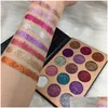 Calidad de sombra de ojos en Stockbeauty Glazed Glitter Paleta de sombras de ojos 15 colores Sombra de ojos Maquillaje Tra Shimmer Cosméticos faciales Ma3278723 Dr Ot9Dw